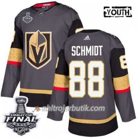 Barn Ishockey Vegas Golden Knights Tröja Nate Schmidt 88 2018 Stanley Cup Final Patch Adidas Grå Authentic